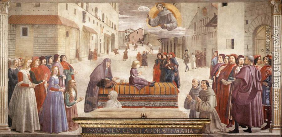 Domenico Ghirlandaio : St Francis cycle, Resurrection of the Boy